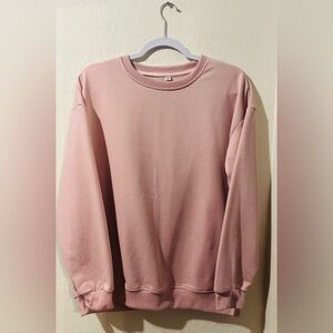 Dusty Rose Pink Oversized Crewneck Sweatshirt | Size Medium | Cozy Casual Lounge